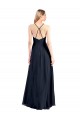 Sleeveless V-Neck Soft Chiffon Dark Navy Long Prom Dress / Bridesmaid Dress Cardiff