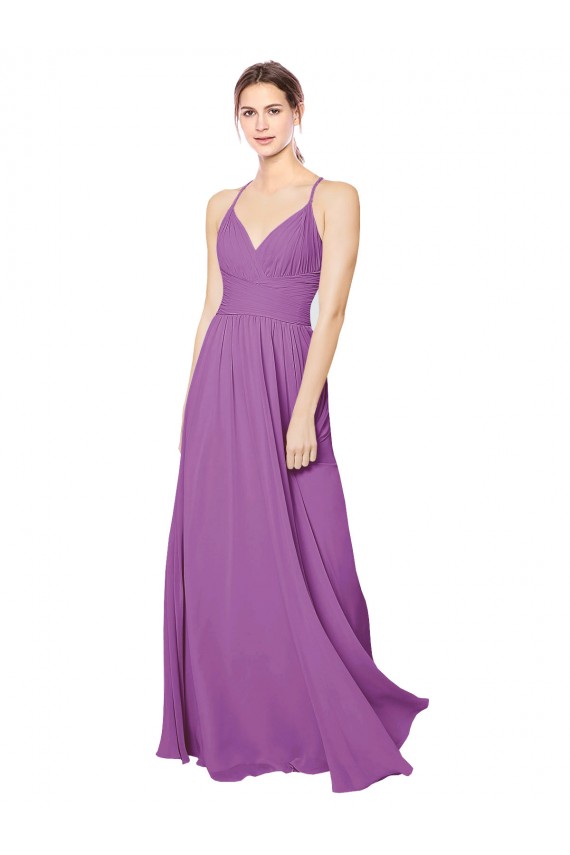 Sleeveless Sweetheart Soft Chiffon Dahlia Long Formal Dress / Bridesmaid Dress Cardiff