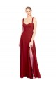Sleeveless Sweetheart Soft Chiffon Red Long Bridesmaid Dress Cardiff