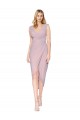 Sleeveless High Neck Soft Chiffon Primrose Cocktail Length High Low Evening Gown / Prom Dress / Bridesmaid Dress Cardiff