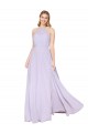 Sleeveless High Neck Soft Chiffon Lilac Long Formal Evening Gown / Prom Dress / Bridesmaid Dress Cardiff
