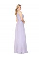 Sleeveless High Neck Soft Chiffon Lilac Long Formal Evening Gown / Prom Dress / Bridesmaid Dress Cardiff