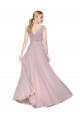 Sleeveless High Neck Soft Chiffon Primrose Long Formal Evening Gown / Prom Dress / Bridesmaid Dress Cardiff