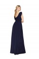 Sleeveless High Neck Soft Chiffon Dark Navy A-Line Long Formal Evening Gown / Prom Dress / Bridesmaid Dress Cardiff