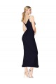 Sleeveless High Neck Soft Chiffon Dark Navy Knee Length Formal Evening Gown / Prom Dress / Bridesmaid Dress Cardiff