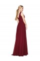 Sleeveless High Neck Soft Chiffon Burgundy Long Formal Dress / Bridesmaid Dress Cardiff