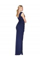 Sleeveless High Neck Soft Chiffon Dark Navy Long Formal Evening Gown / Prom Dress / Bridesmaid Dress Cardiff