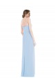 Sleeveless Sweetheart Soft Chiffon Light Sky Blue Long Formal Dress / Bridesmaid Dress Cardiff