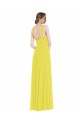 Sleeveless Sweetheart Soft Chiffon Yellow Long Semi Formal Evening Dress / Bridesmaid Dress Cardiff