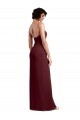 Sleeveless Square Neck Soft Chiffon Burgundy Gold Long Evening Dress / Bridesmaid Dress Cardiff