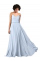 Sleeveless V-Neck Soft Chiffon Light Sky Blue Long Formal Dress / Bridesmaid Dress Cardiff