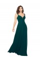 Sleeveless Sweetheart Soft Chiffon Hunter Long Bridesmaid Dress Cardiff
