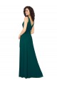 Sleeveless V-Neck Chiffon Hunter Long Evening Gowns / Bridesmaid Dresses Cardiff