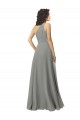 Sleeveless One Shoulder Soft Chiffon Wisteria Long Bridesmaid Dress Cardiff