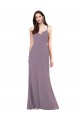 Sleeveless Sweetheart Soft Chiffon Dark Lavender Long Formal Evening Gown / Bridesmaid Dress Cardiff