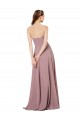 Sleeveless Strapless Soft Chiffon Grape Long Formal Dress / Bridesmaid Dress Cardiff