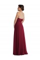 Sleeveless Strapless Soft Chiffon Burgundy Long Formal Evening Gown / Bridesmaid Dress Cardiff