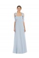 Sleeveless Sweetheart Soft Chiffon Sea Glass Long Semi Formal Evening Dress / Bridesmaid Dress Cardiff