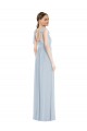 Sleeveless Sweetheart Soft Chiffon Sea Glass Long Semi Formal Evening Dress / Bridesmaid Dress Cardiff