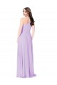 Sleeveless V-Neck Soft Chiffon Saffron Long Formal Dress / Bridesmaid Dress Cardiff