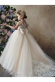 Sleeveless Sweetheart Tulle & Lace Champagne Chapel Train Flower Girl Dresses Cardiff