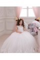 Sleeveless Bateau Neck Tulle & Lace Ivory Chapel Train Flower Girl Wedding Dress Cardiff