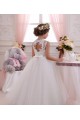 Sleeveless High Neck Tulle & Lace Ivory Long Little Flower Girl Dresses Cardiff