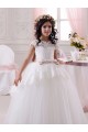 Sleeveless Sweetheart Tulle & Lace Ivory Long Flower Girl Dresses Cardiff