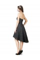 Sleeveless Sweetheart Lace Slate Grey Knee Length High Low Bridesmaid Dress Cardiff