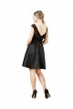 Sleeveless Illusion Neck Satin & Lace Black Knee Length Bridesmaid Dress Cardiff
