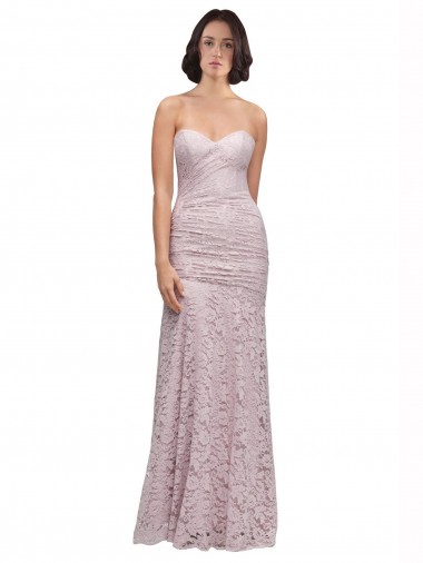 Sleeveless Sweetheart Lace Long Prom Dress / Bridesmaid Dress Cardiff