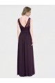 Sleeveless V-Neck Chiffon & Lace Grape Long Bridesmaid Dress / Evening Dress Cardiff