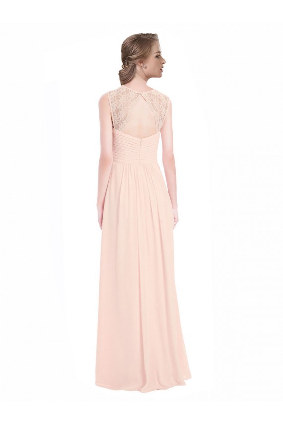 Sleeveless Sweetheart Soft Chiffon & Lace Mint Green Long Bridesmaid Dress Cardiff