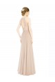 Sleeveless High Neck Soft Chiffon & Lace Champagne Long Prom Dress / Bridesmaid Dress Cardiff