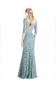 Half Sleeves Sweetheart Lace Long Prom Dress / Bridesmaid Dress Cardiff
