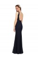 Sleeveless V-Neck Lace Dark Navy Long Bridesmaid Dress Cardiff