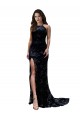 Sleeveless High Neck Lace Black Long Black Tie Evening Gown / Prom Dress / Bridesmaid Dress Cardiff