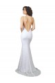 Sleeveless High Neck Lace White Mermaid Sweep Train Wedding Dress Cardiff