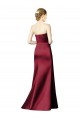 Sleeveless Strapless Satin Burgundy Long Bridesmaid Dress / Evening Dress Cardiff