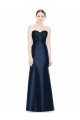 Sleeveless Strapless Satin Dark Navy Long Evening Dress / Bridesmaid Dress Cardiff