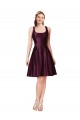 Sleeveless Bateau Neck Satin Knee Length Prom Dress / Bridesmaid Dress Cardiff