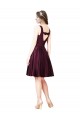 Sleeveless Bateau Neck Satin Knee Length Prom Dress / Bridesmaid Dress Cardiff