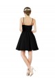 Sleeveless Halter Neck Satin Dark Navy Knee Length Bridesmaid Gown Cardiff