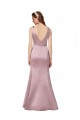 Sleeveless V-Neck Satin Burgundy Long Formal Evening Gown / Prom Dress / Bridesmaid Dress Cardiff