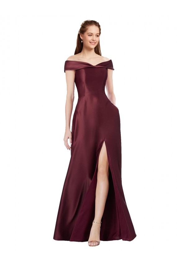 Cap Sleeves Strapless Satin Burgundy Gold Long Black Tie Evening Gown / Prom Dress / Bridesmaid Dress Cardiff