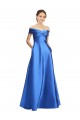Sleeveless Off the Shoulder Satin Long Black Tie Evening Gown / Prom Dress / Bridesmaid Dress Cardiff