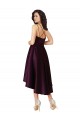 Sleeveless Scoop Neck Neck Satin Grape Short High Low Prom Dress / Bridesmaid Dress Cardiff