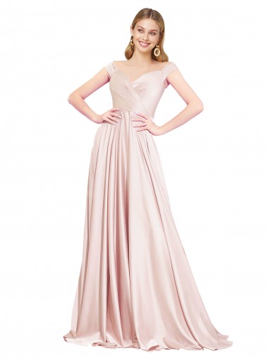 Sleeveless High Neck Satin Pink Long Formal Evening Gown / Prom Dress / Bridesmaid Dress Cardiff