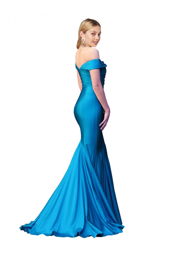 Sleeveless High Neck Satin Peacock Blue Long Formal Evening Gown / Prom Dress / Bridesmaid Dress Cardiff