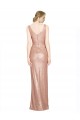 Sleeveless V-Neck Sequin Rose Gold Long Bridesmaid Dress / Evening Dress Cardiff